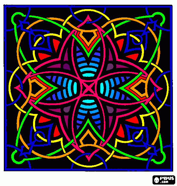 Geometric  coloring page
