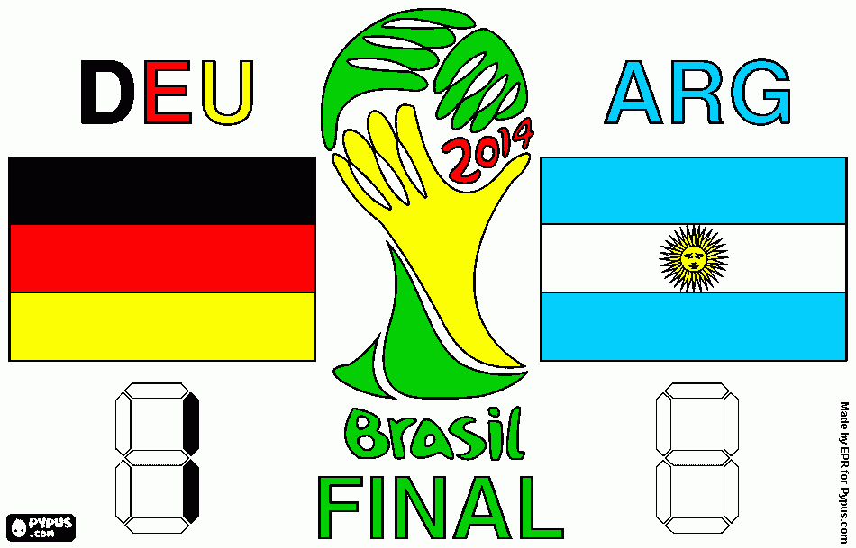 germany 1 vs 0 argentina the final world cup 2014 coloring page