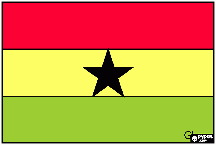 Ghana flag coloring sheet coloring page