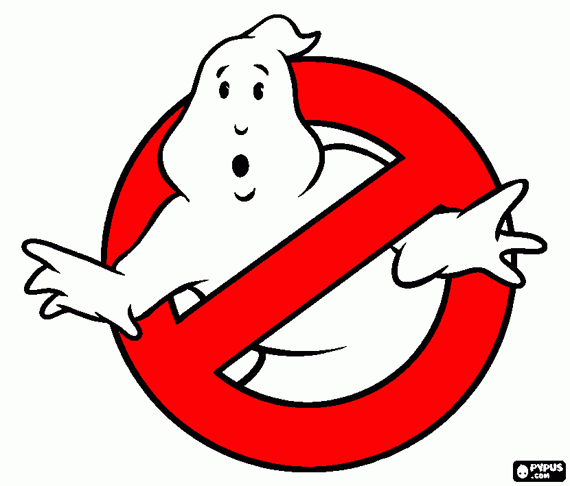 ghostbuster logo color bright coloring page