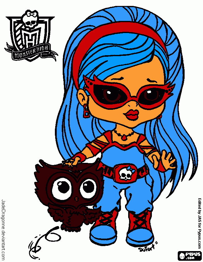 ghoulia the zombie coloring page