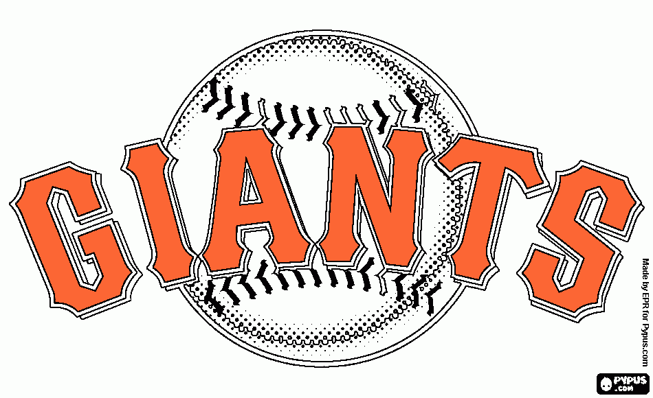 Giants logo coloring page