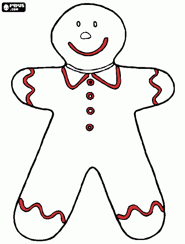 gingerman coloring page
