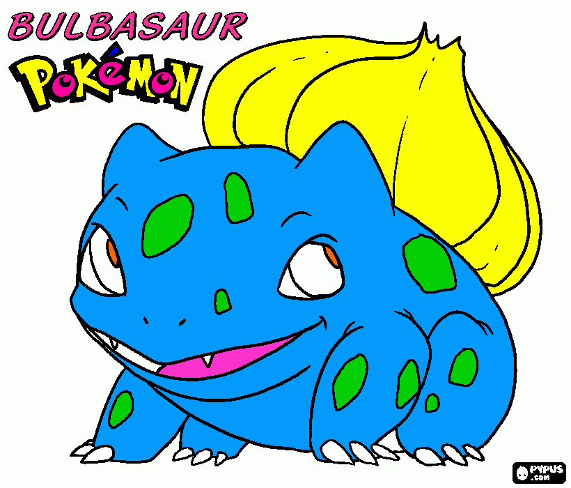 girl bulbasaur coloring page