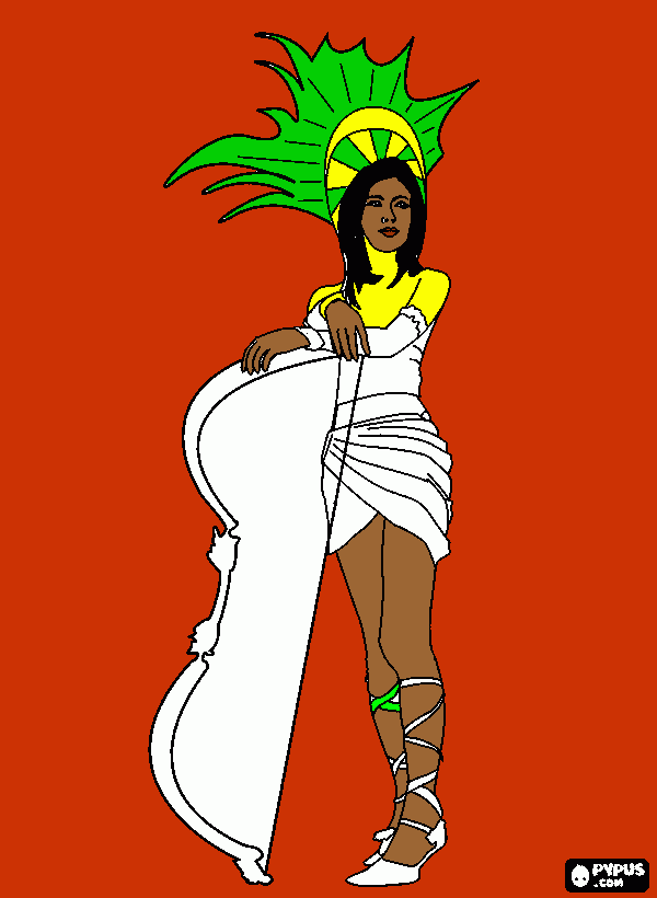 goddess coloring page