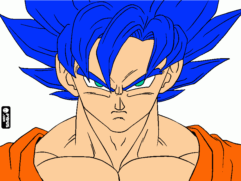 Goku Blue coloring page