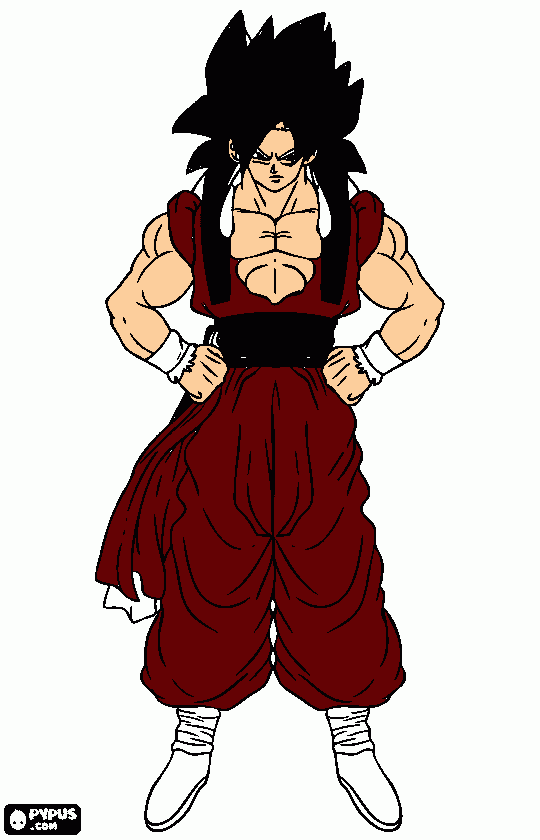 goku from dragon bal gt coloring page
