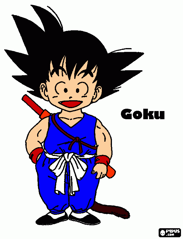 Goku niño coloring page