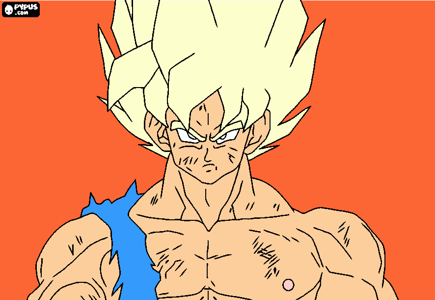 goku ready fight  coloring page