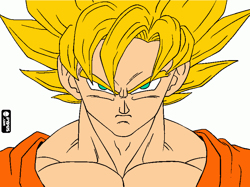 Goku SS1 coloring page