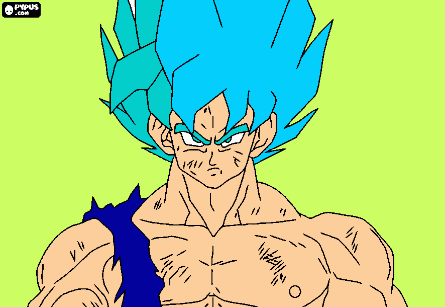 Goku SSJGOD SSJ coloring page