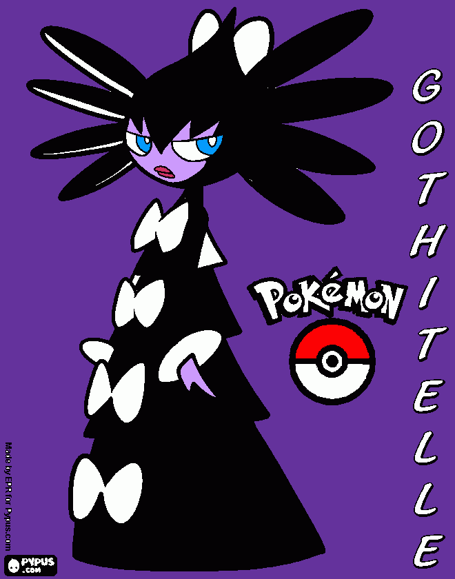 gothitelle coloring page