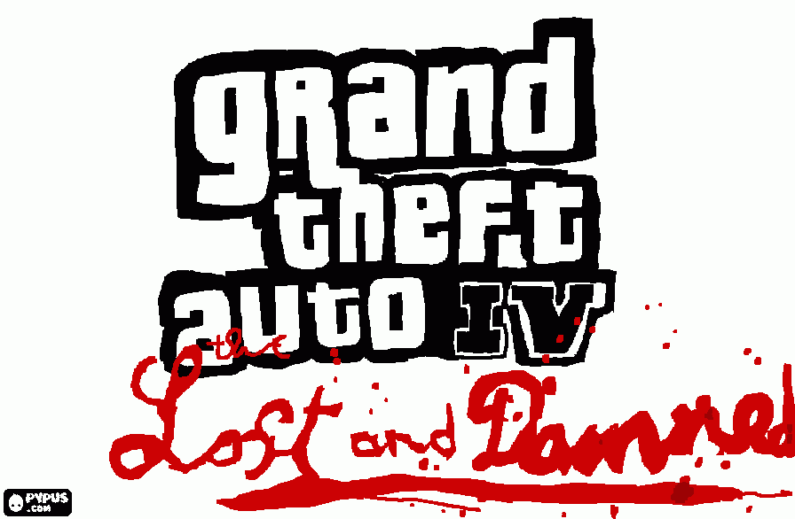 Grand Theft Auto IV: The Lost and Damned Logo coloring page