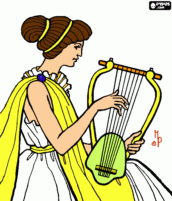 greek goddess coloring page