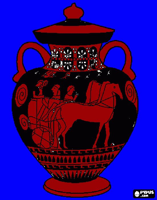 Greek Pottery coloring page