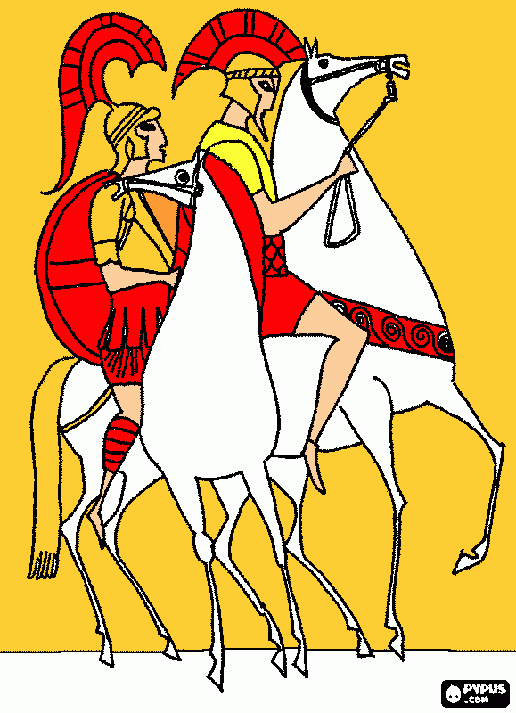 greek soldier coloring page