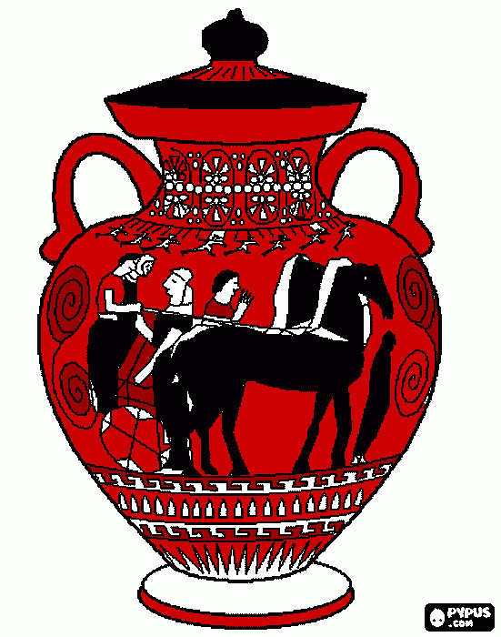 greek vase coloring page