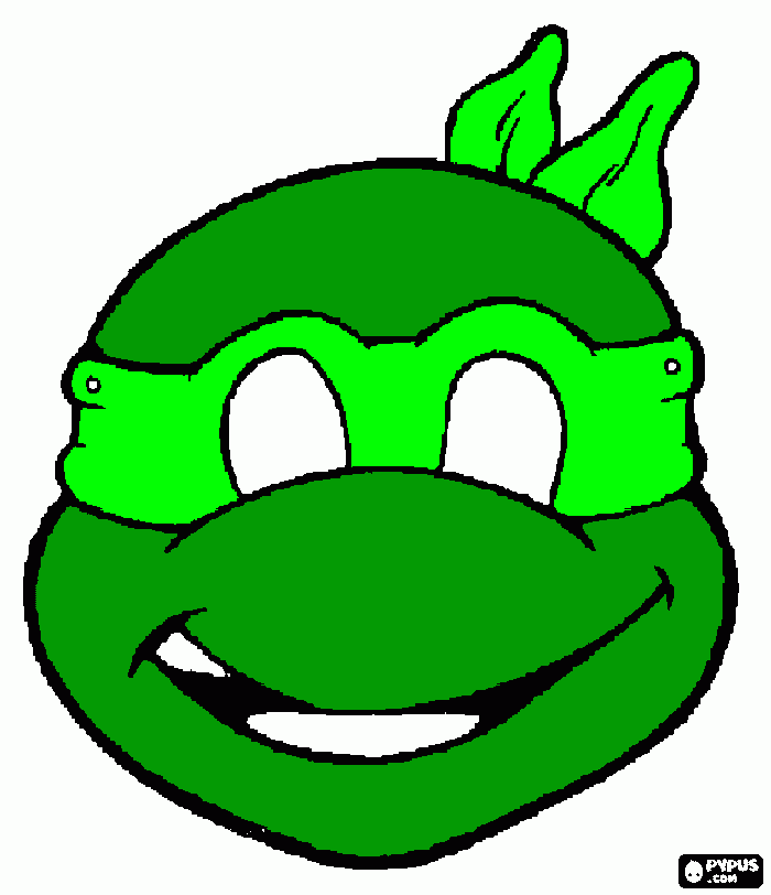 Green Ninja Turtle coloring page