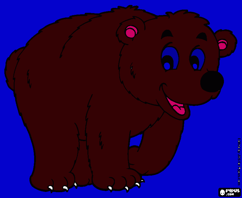 grizzly coloring page