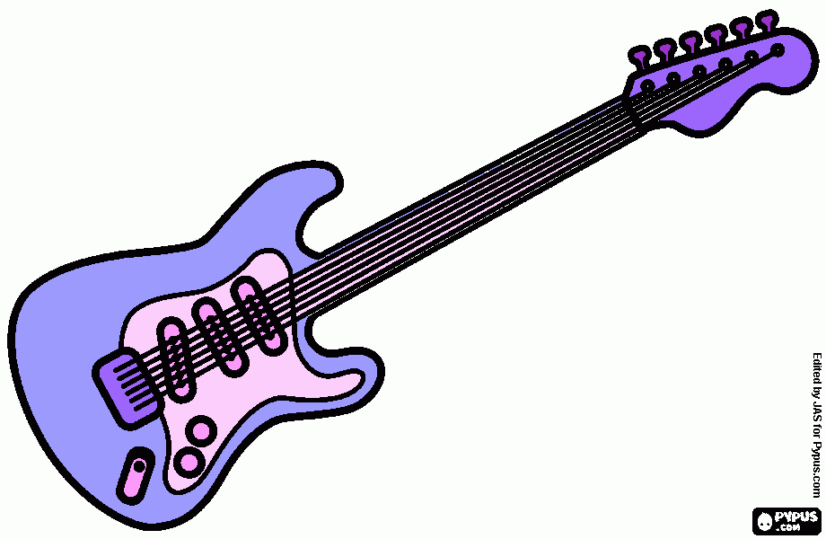 Guitarra coloring page