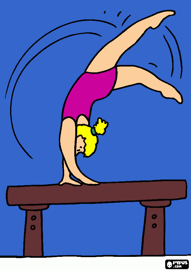 gymnast coloring page