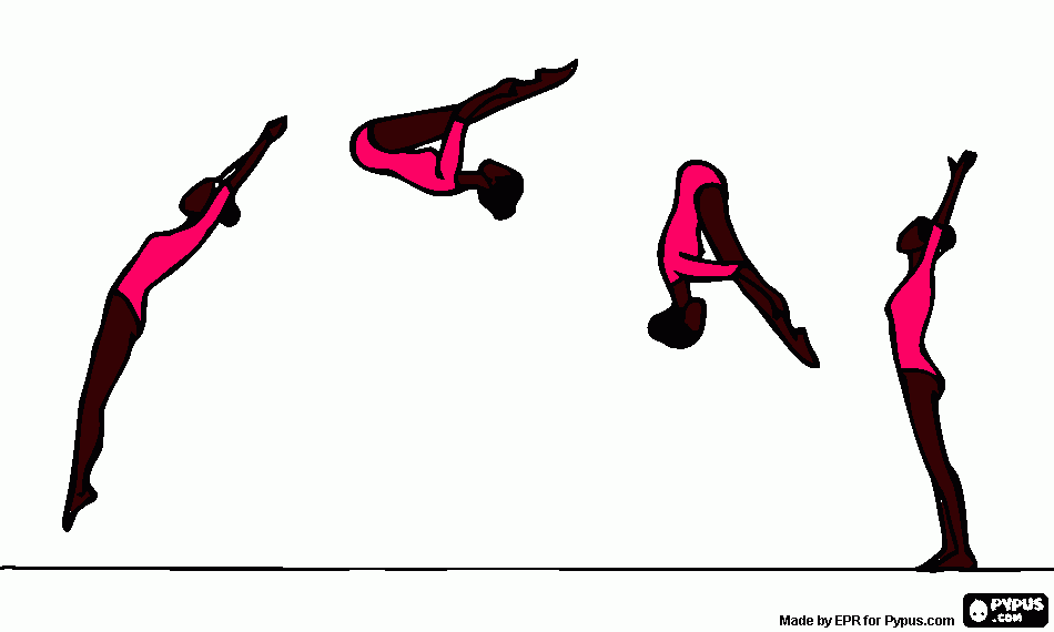 gymnastic coloring page