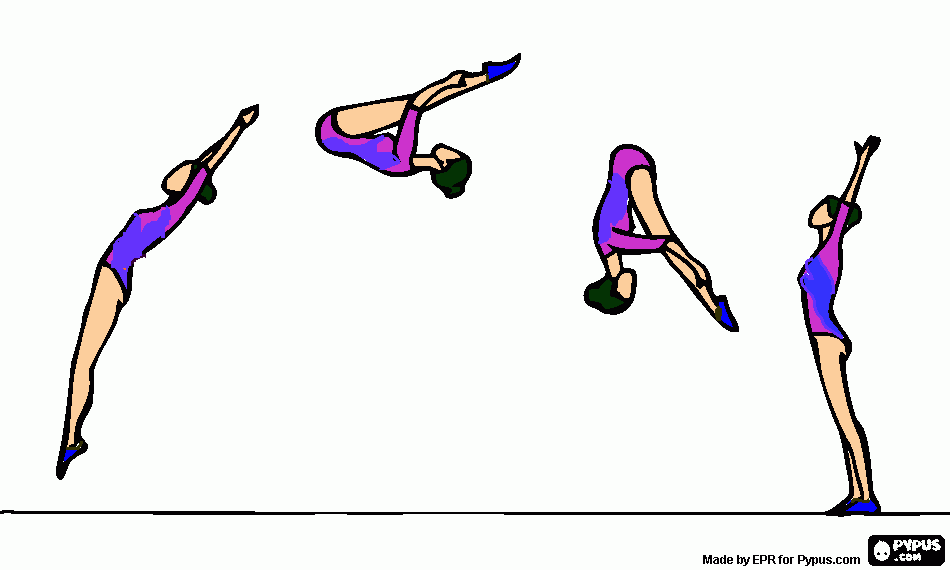Gymnastics coloring page