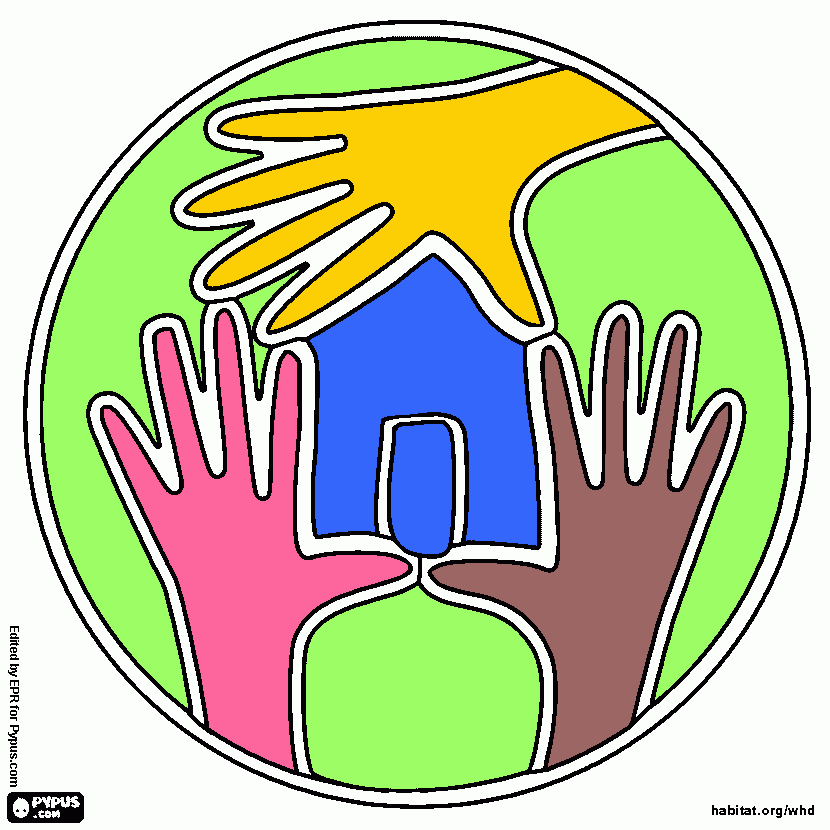 habitat house coloring page