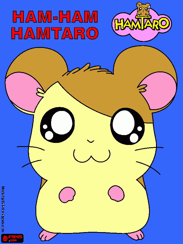 Ham-Ham Hamtaro Hamster!!!!!!!!!!!!!!!!!!!!!!!! coloring page