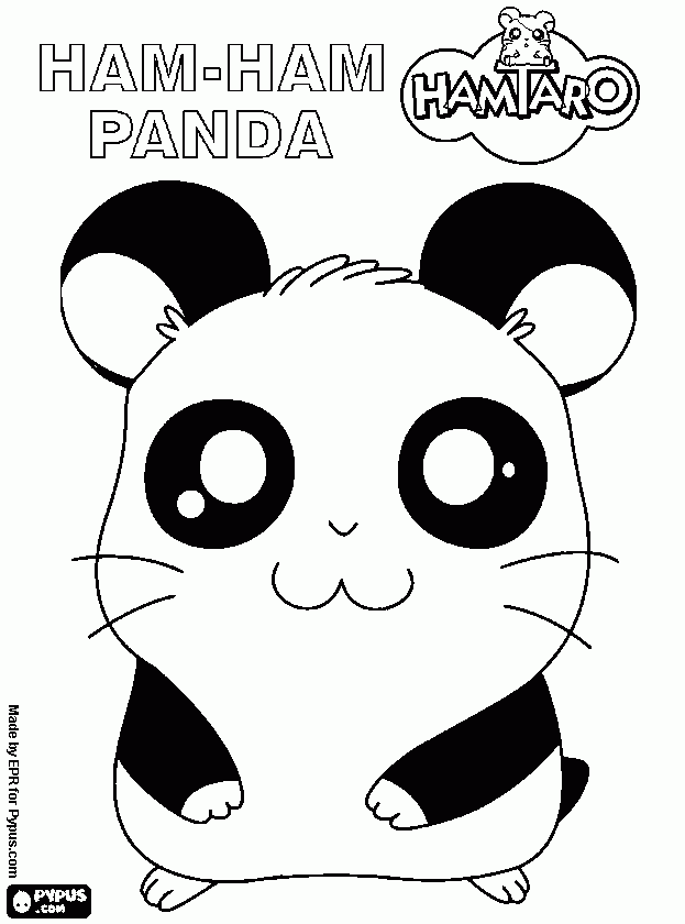 HAM HAM PANDA coloring page