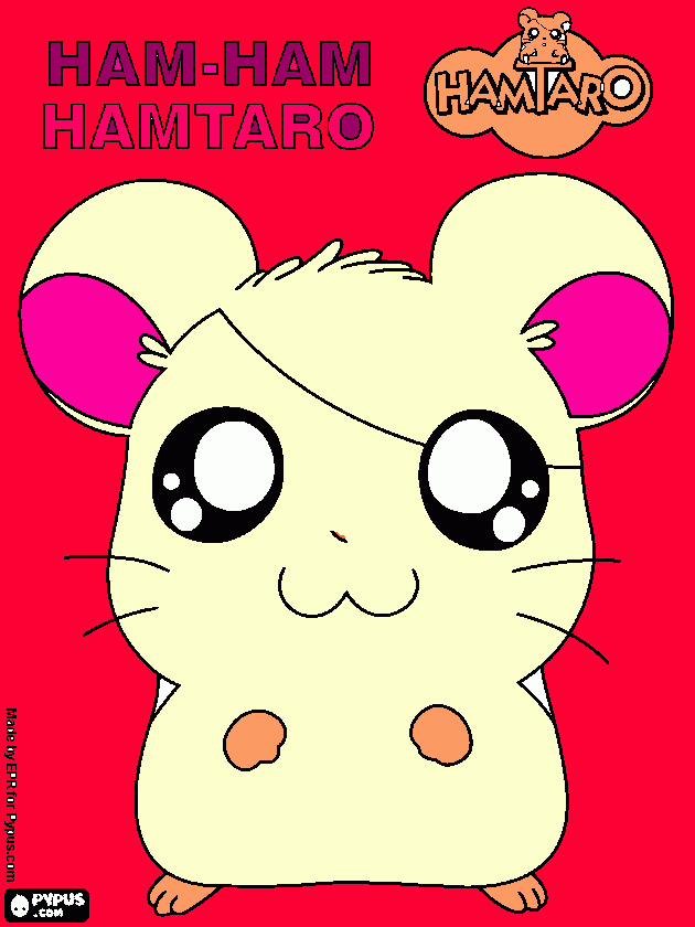Hamster! coloring page