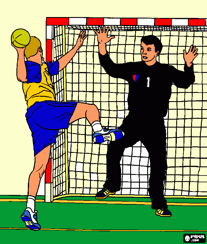 Handball coloring page