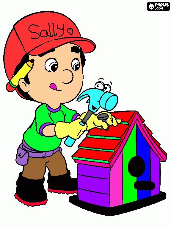 handy mandy  coloring page