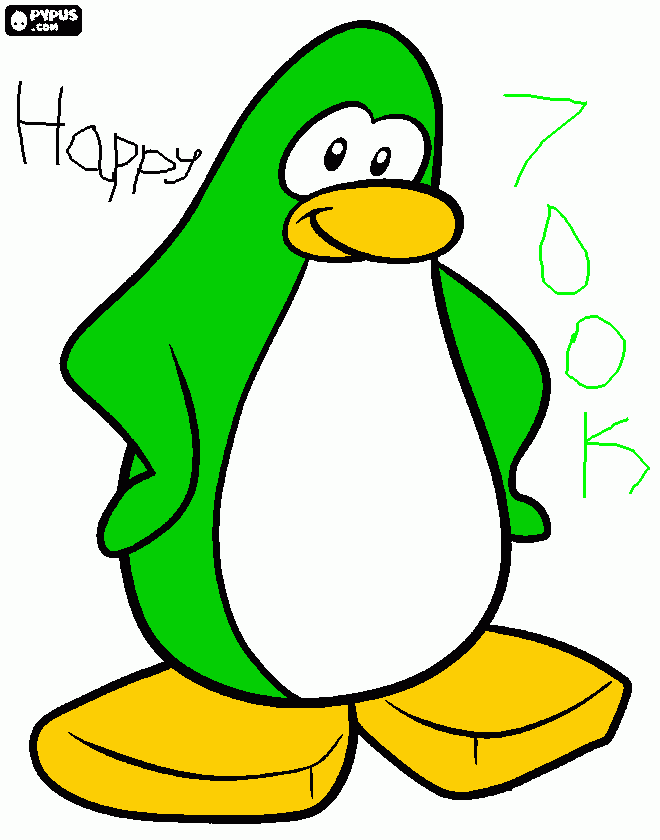 Happy 700k coloring page