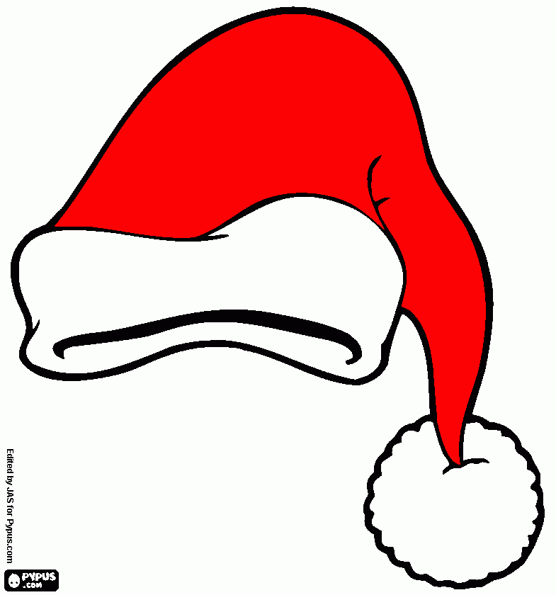 hat for Santa Claus coloring page