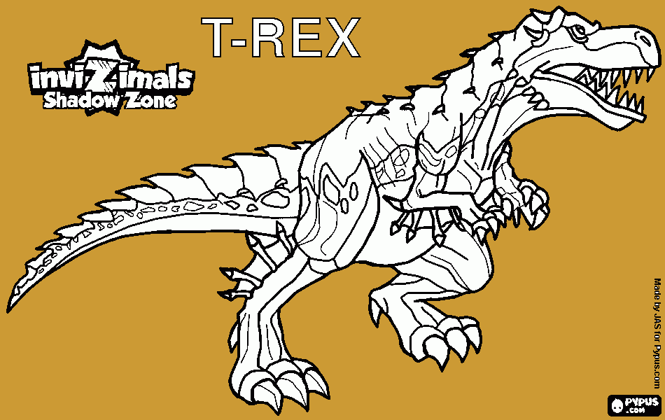 Heeere's Rexxie!! coloring page