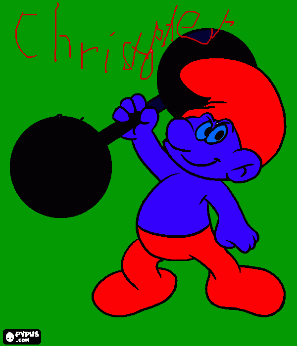 Hefty Smurf coloring page
