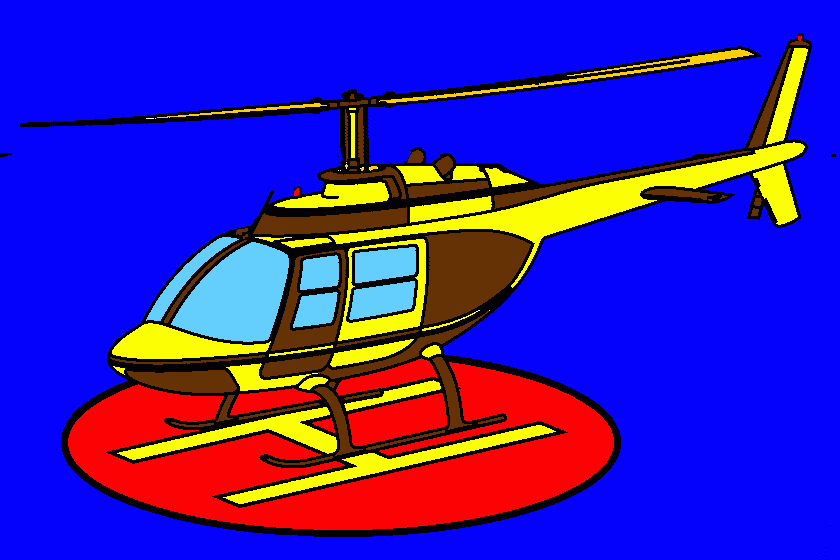 Heli 2 coloring page