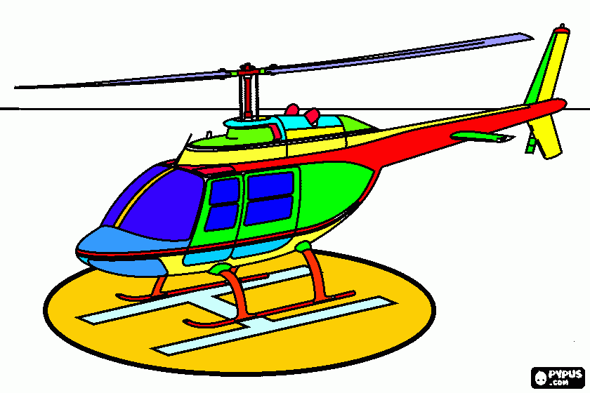 Heli coloring page