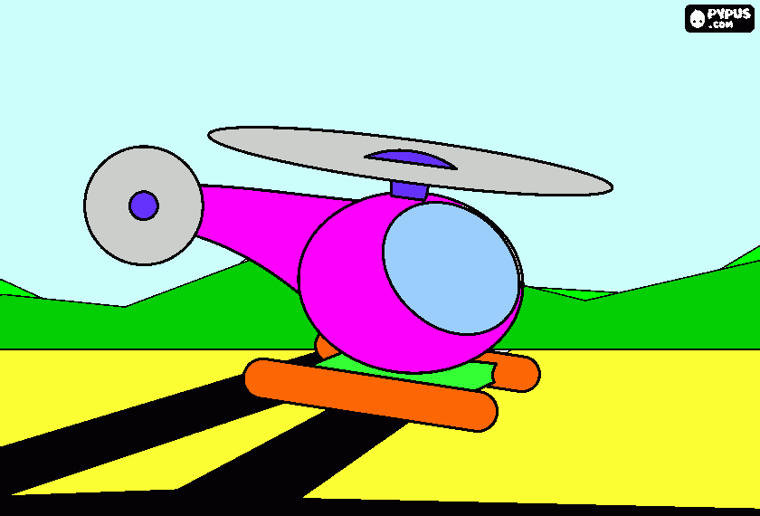 helicoptor coloring page