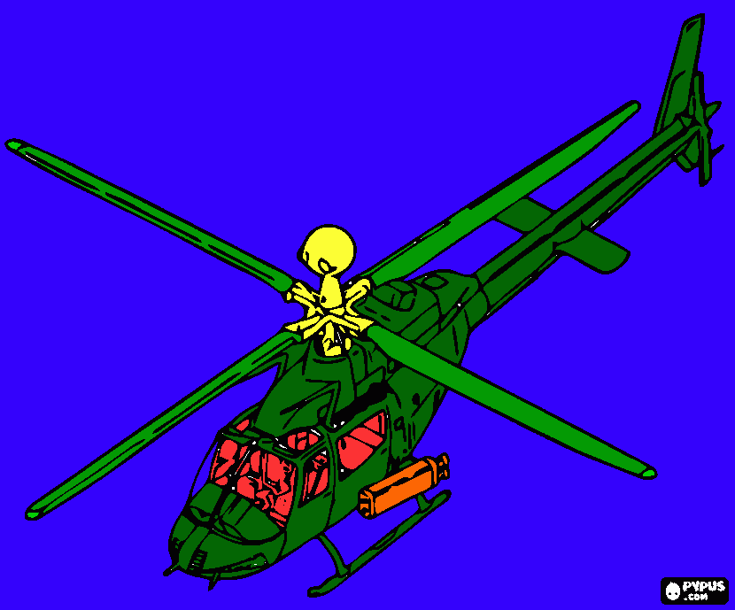 helikoptéra coloring page