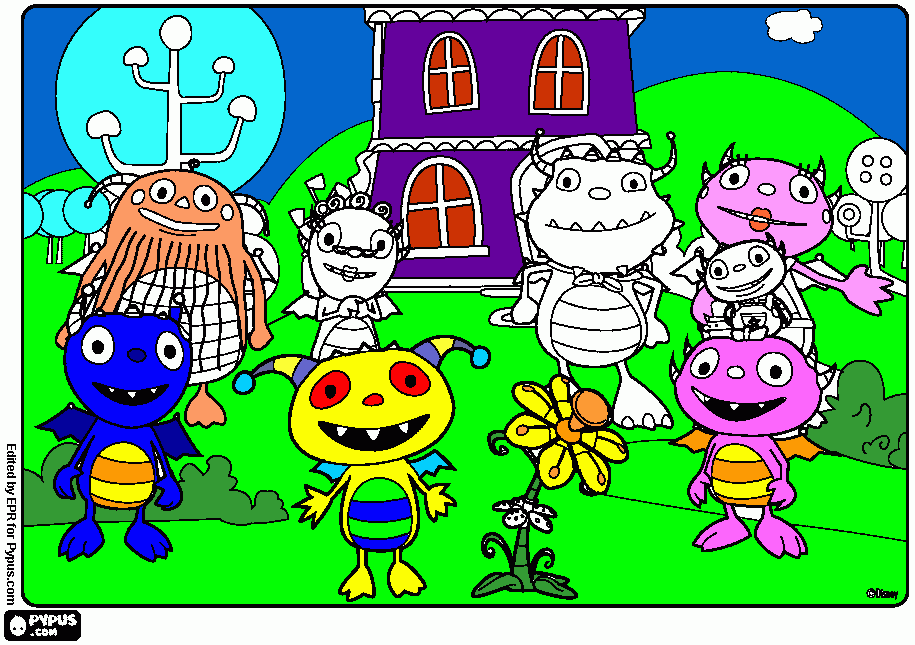 Henry and Family coloring page