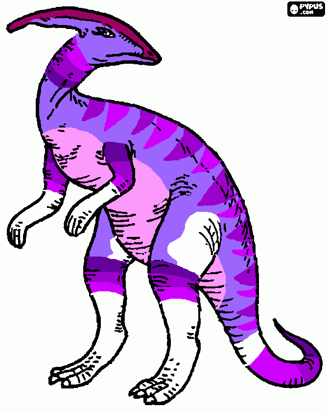 Herbivorous Pink and Purple and White Dino coloring page