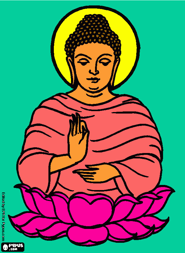 HI I MADE THIS BUDDHA ON THE LOTUS FLOWER coloring page