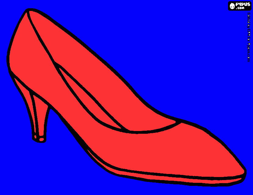 high shoes coloring page