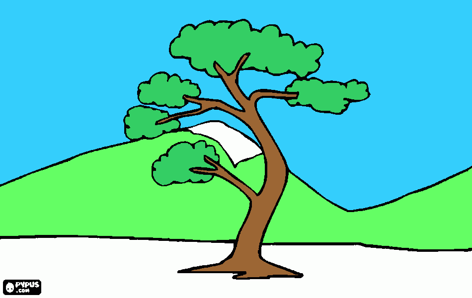 hill coloring page