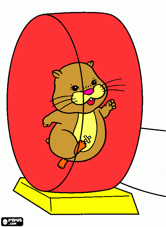 Hipsu hamsteri  coloring page