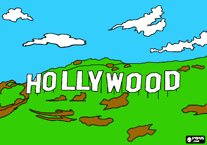 hollywood coloring page