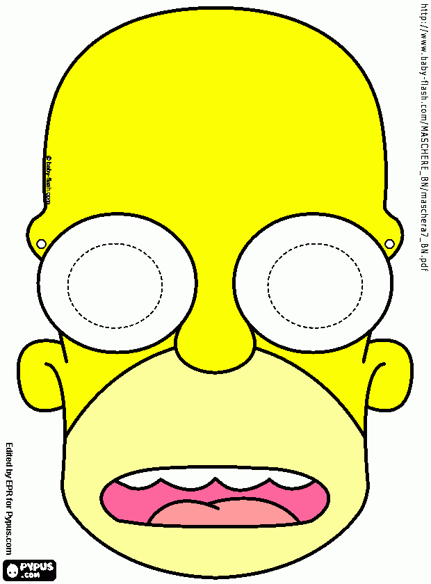 homer coloring page