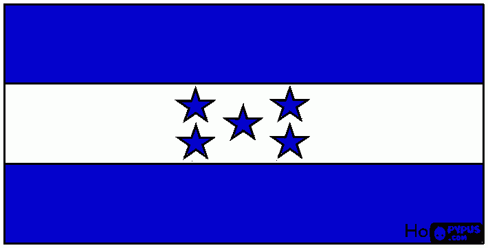 Honduras Flag coloring page